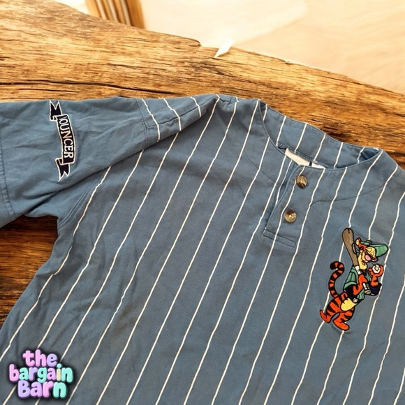 Disney Store Vintage Tigger Bouncer Striped Youth Boys Baseball Shirt (12/14) - Picture 2 of 4